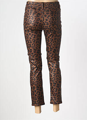Pantalon 7/8 elasticitate mărime normală maro MAISON ONADO femeie