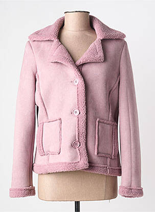 Jachete casual guler tip costum roz FRANCE RIVOIRE femeie