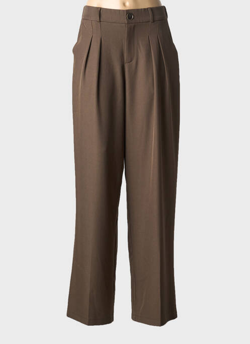Pantalon chino țesătură poplin mărime normală maro JUS DE POM femme