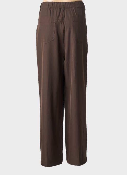Pantalon drept țesătură poplin mărime normală maro JUS DE POM femme