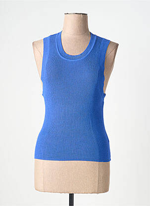 Top croială cambrată fără mâneci albastru TIFFOSI femme