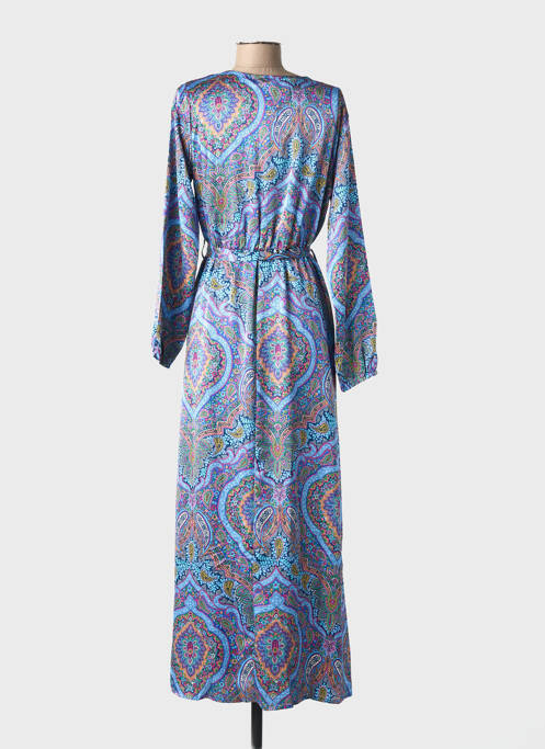 Rochie lungă mâneci lungi mâneci lungi albastru ELENA Z femme