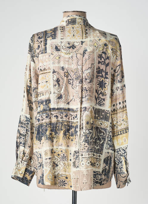 Cămașă țesătură crep mâneci lungi bej UNIKA femme