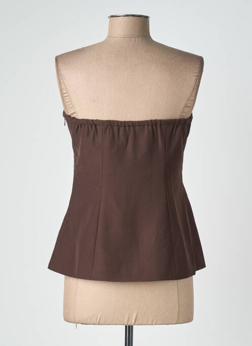 Top elasticitate fără mâneci maro DROLE DE COPINE femme