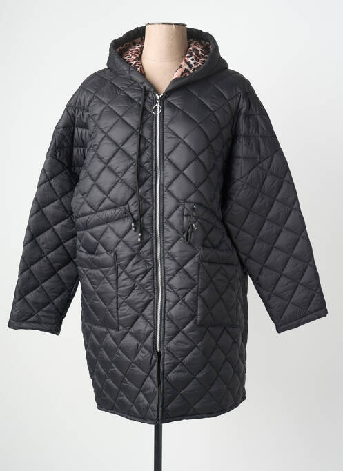 Geacă matlasată buzunare cu glugă negru COULEURS DU TEMPS femme