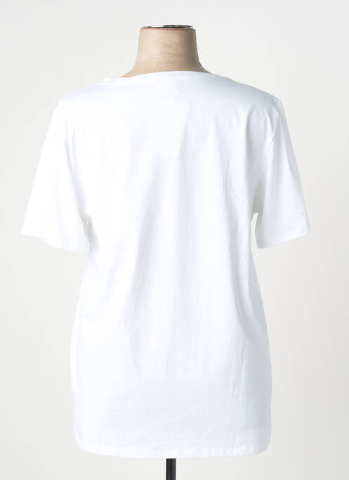 Tricou serigrafie flockată mâneci scurte alb PM MERE & FILLE femme