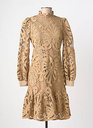 Rochie midi mâneci lungi mâneci lungi maro BHATTI femeie