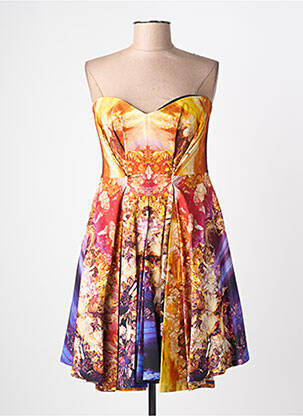 Rochie scurtă fără mâneci fără mâneci portocalie ALEXANDER MCQUEEN femeie