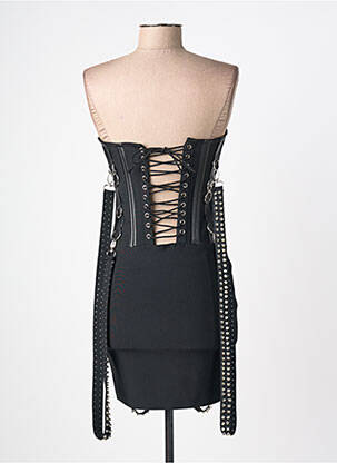 Rochie scurtă fără mâneci fără mâneci negru F & P femeie
