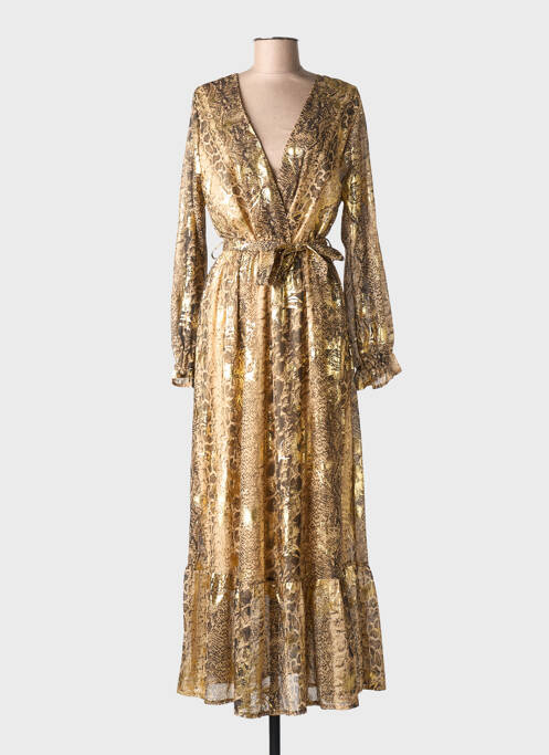 Rochie lungă mâneci lungi mâneci lungi maro JUS DE POM femme