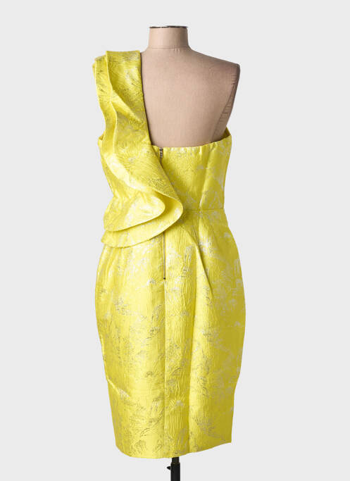 Rochie midi imprimeu fantezie fără mâneci galben F & P femme