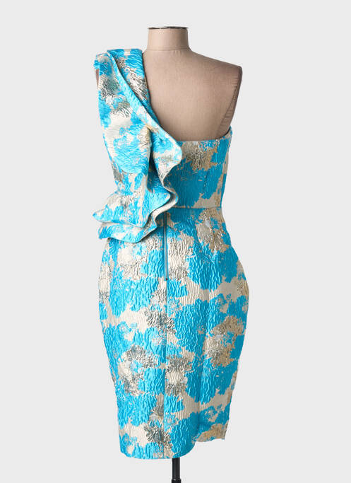 Rochie midi imprimeu fantezie fără mâneci albastru F & P femme