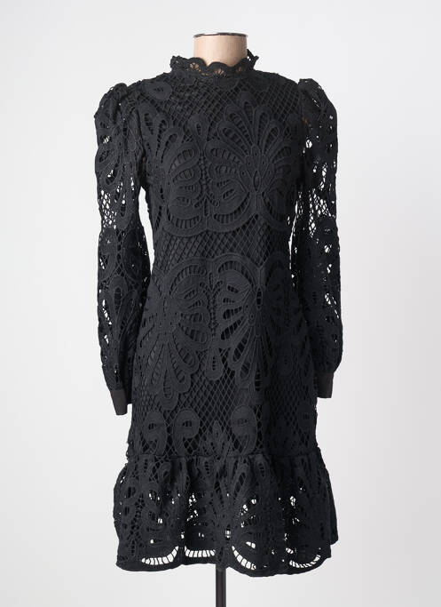 Rochie midi mâneci lungi mâneci lungi negru BHATTI femme