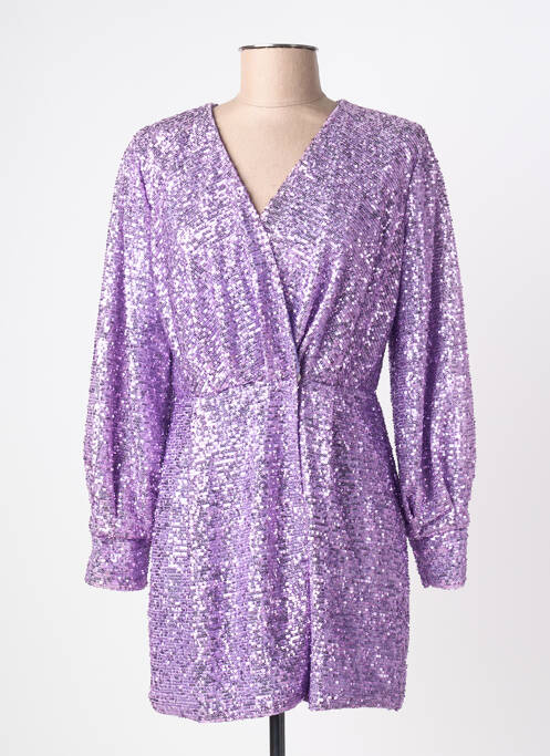 Rochie scurtă mâneci lungi mâneci lungi violet MARYLEY femme