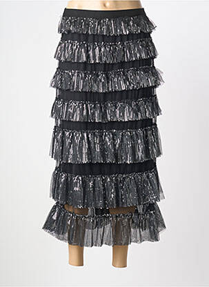 Fustă lungă croială fluidă negru MAY BY SHINING STAR femme