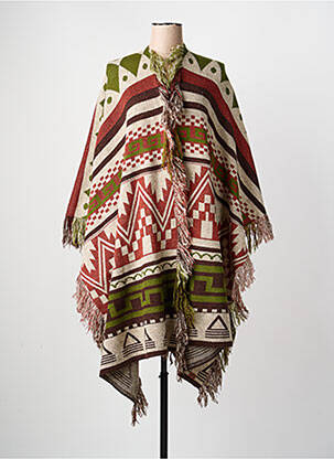 Poncho verde MAT. femme
