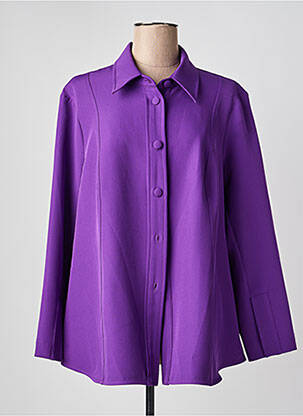 Cămașă croială dreaptă mâneci lungi violet MAT. femeie