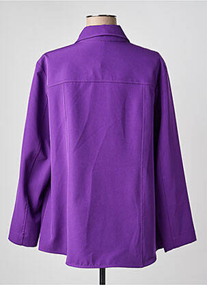Cămașă croială dreaptă mâneci lungi violet MAT. femeie