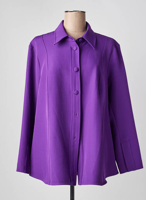 Cămașă croială dreaptă mâneci lungi violet MAT. femme