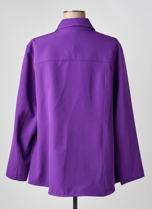 Cămașă croială dreaptă mâneci lungi violet MAT. femme