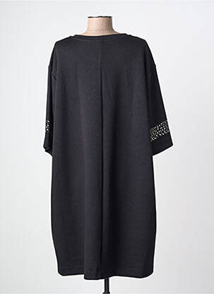 Rochie midi mâneci 3/4 mâneci 3/4 negru MAT. femeie