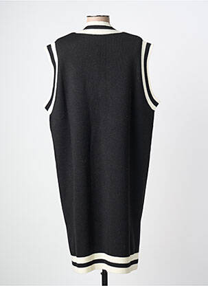 Rochie pulover croială dreaptă mâneci scurte negru MAT. femeie
