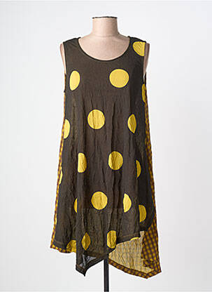 Rochie scurtă fără mâneci fără mâneci galben ALEMBIKA femme