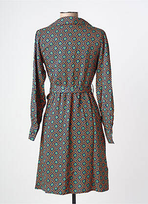 Rochie midi imprimeu fantezie mâneci lungi verde ZIBI LONDON femeie