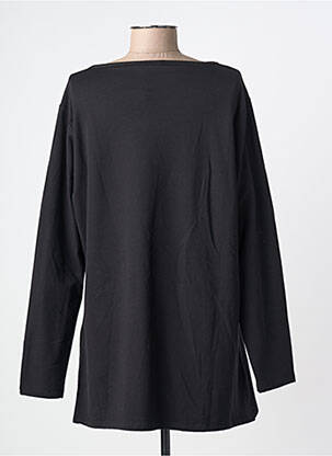 Tunică mâneci lungi guler rotund negru SOPHIA CURVY femeie