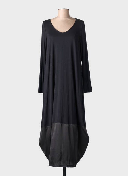 Rochie lungă mâneci lungi negru AN II VITO femme