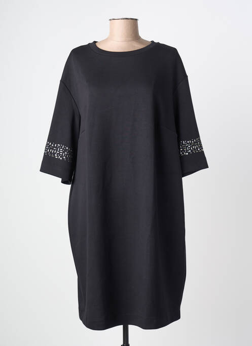 Rochie midi mâneci 3/4 mâneci 3/4 negru MAT. femme