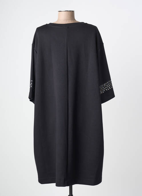 Rochie midi mâneci 3/4 mâneci 3/4 negru MAT. femme