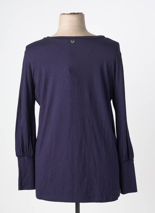 Tricou croială dreaptă mâneci lungi violet MAT. femme