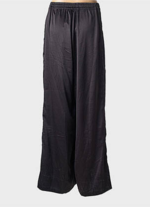 Pantalon larg croială fluidă mărime normală negru MAT. femeie