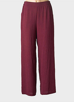 Pantalon drept țesătură crep mărime normală roșu AN II VITO femeie