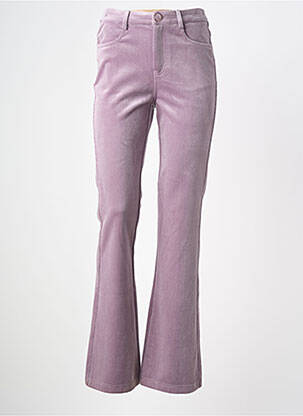 Pantalon evazat elasticitate talie înaltă violet TRAFFIC PEOPLE femeie