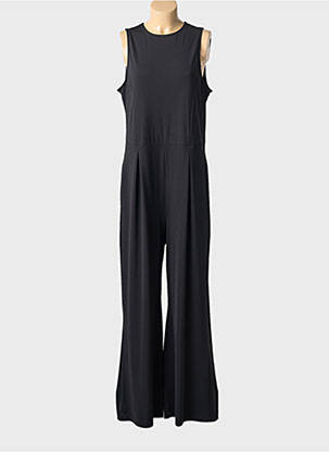 Salopetă-pantalon croială fluidă fără mâneci negru MAT. femeie