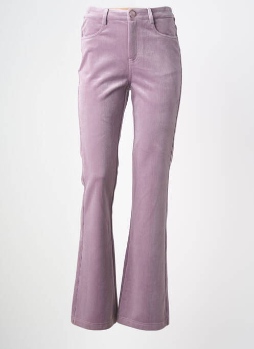 Pantalon evazat elasticitate talie înaltă violet TRAFFIC PEOPLE femme