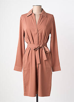 Rochie midi mâneci lungi mâneci lungi maro YAYA femme