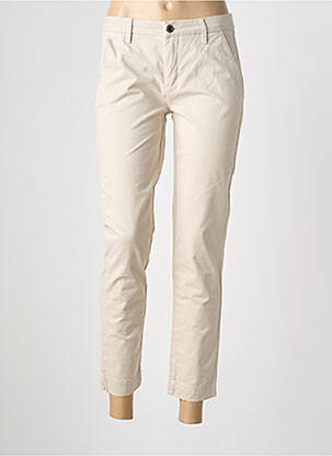 Pantalon chino țesătură poplin mărime normală bej U.S. POLO ASSN femeie