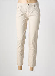 Pantalon chino țesătură poplin mărime normală bej U.S. POLO ASSN femme