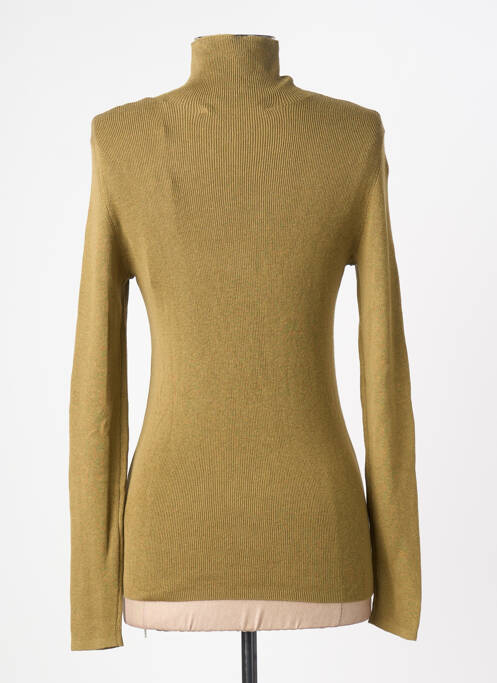 Pulover cu guler înalt croială cambrată mâneci lungi verde YAYA femme