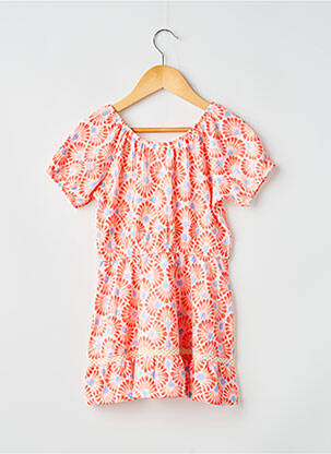 Rochie midi mâneci scurte mâneci scurte roz GARCIA fată
