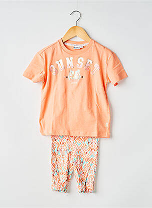 Set șort talie elastică portocaliu GARCIA fille