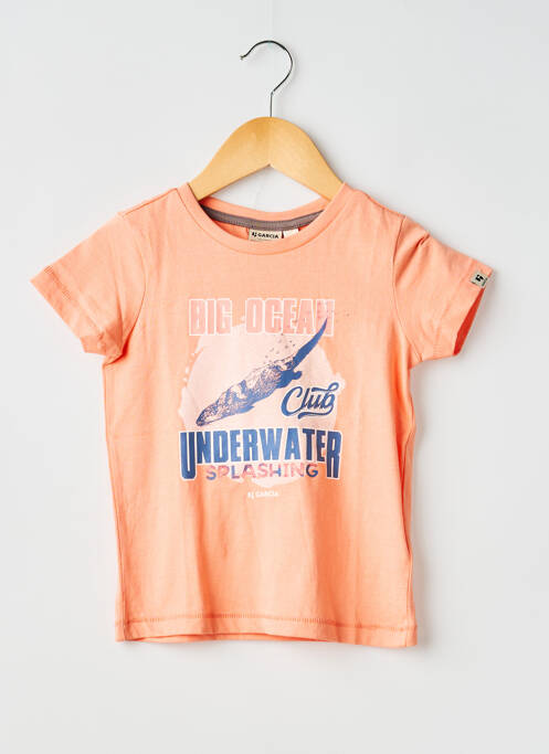 Tricou croială dreaptă mâneci scurte portocaliu GARCIA garcon