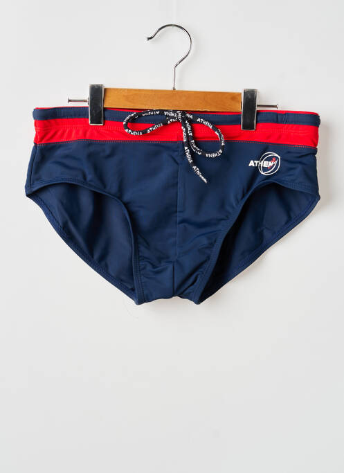 Slip de baie închidere cu legături de legat albastru ATHENA homme