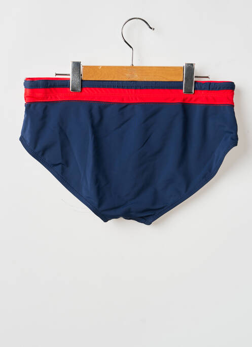 Slip de baie închidere cu legături de legat albastru ATHENA homme