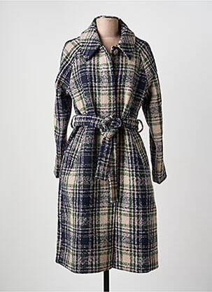 Palton lung croială cambrată fără glugă albastru LA FIANCÉE femme