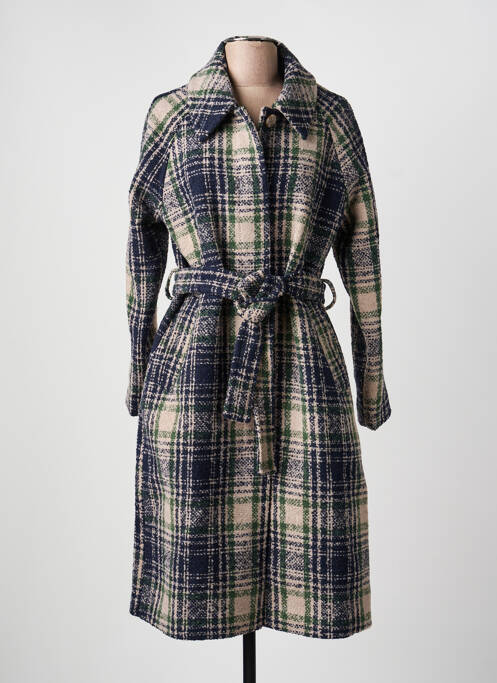 Palton lung croială cambrată fără glugă albastru LA FIANCÉE femme