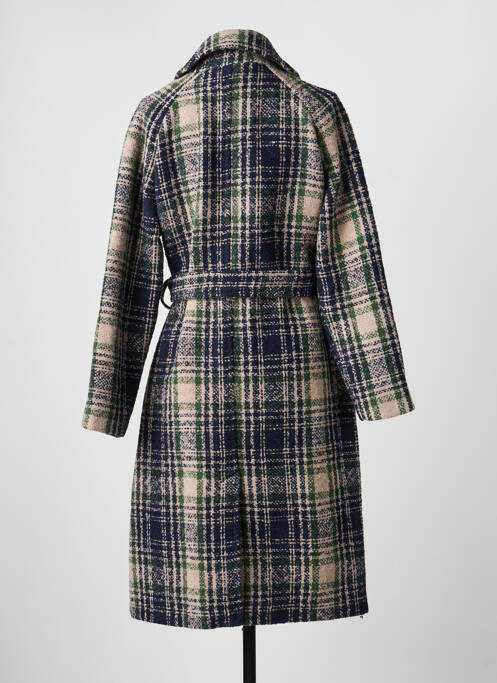 Palton lung croială cambrată fără glugă albastru LA FIANCÉE femme